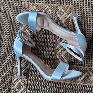 KAILEE P. Powder Blue Satin Stiletto Heels Size 8